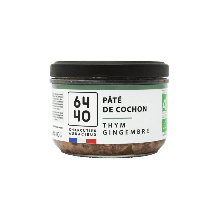 pâté de porc bio au thym et gingembre pâté de porc bio au thym et gingembre