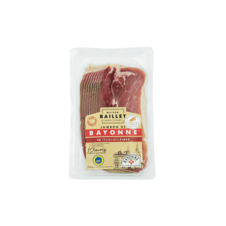 10 thin slices of Bayonne ham