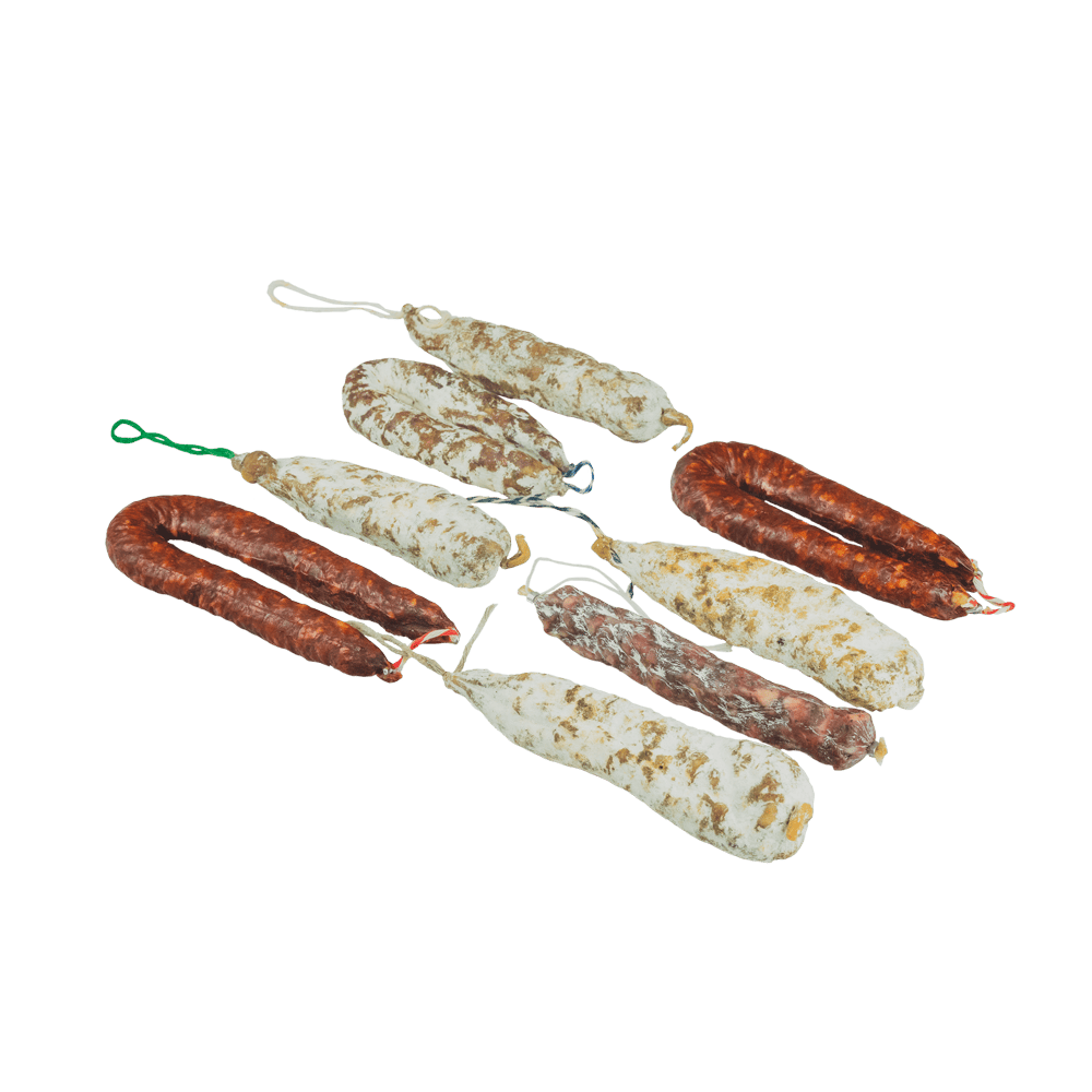 Lot de 8 saucissons / saucisses sèches